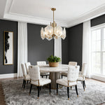 Aurelia Gold Geometric Chandelier – Vintage Industrial Pendant Light for Dining & Living Spaces