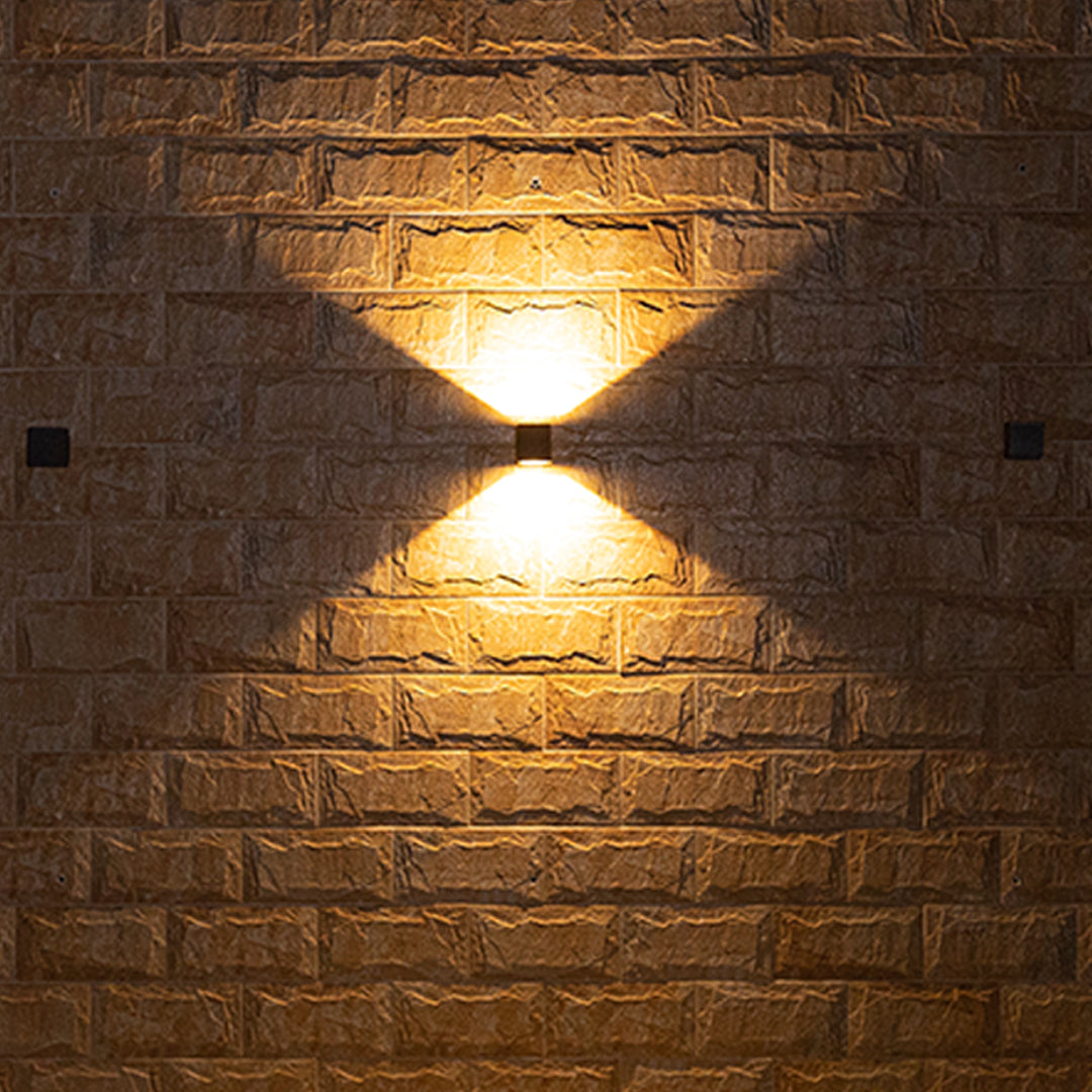 Aria Outdoor Wall Sconce in Sand Gray Aluminum, IP65 Waterproof LED