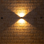 Aria Outdoor Wall Sconce in Sand Gray Aluminum, IP65 Waterproof LED
