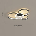 Modern Led Circles Flush Mount Ceiling Light Artistic Eclipse Design Energy Efficient Lighting