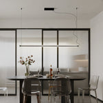 Linear LED Pendant Light in Black or Gold – Modern Minimalist Suspension Lamp