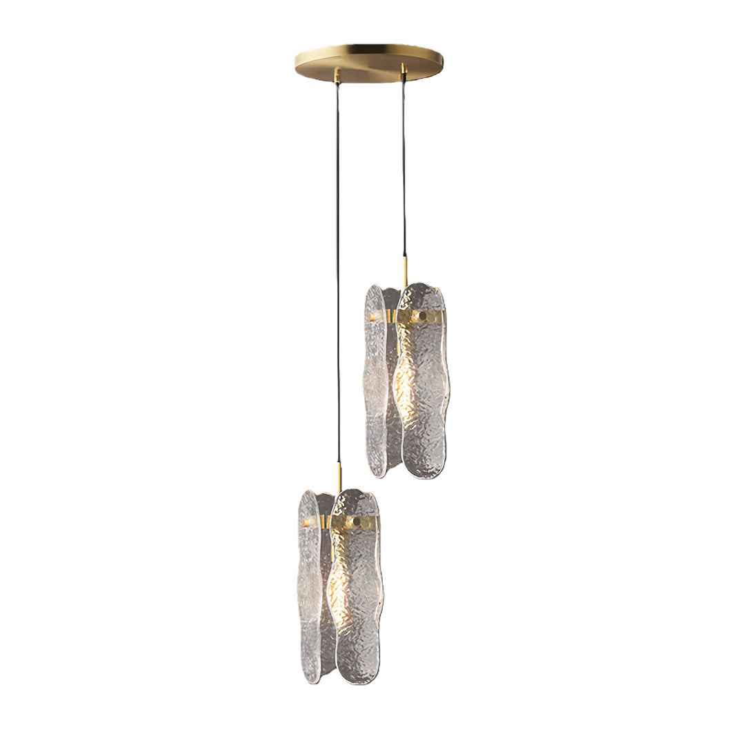Luxury Brass Glass Pendant Light with Adjustable Chain for Modern Interiors