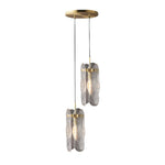 Luxury Brass Glass Pendant Light with Adjustable Chain for Modern Interiors