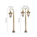 European Vintage Solid Copper Path Lights for Garden Walkways