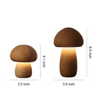 Aurora Wooden Mushroom Table Lamp with Touch Dimming