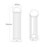 Modern Garden Bollard Light with Die-Cast Aluminum Body