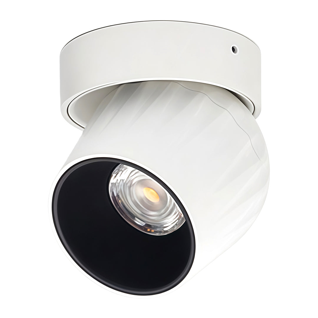 Rotating LED Spotlight with Anti-Glare COB, Surface Mount Aluminum