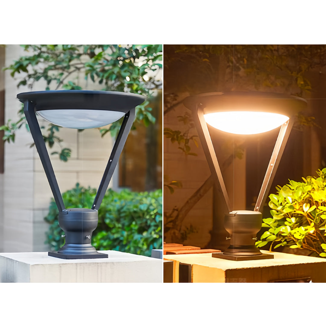 Vintage-Inspired Outdoor Pillar Lights with Dual Power Options