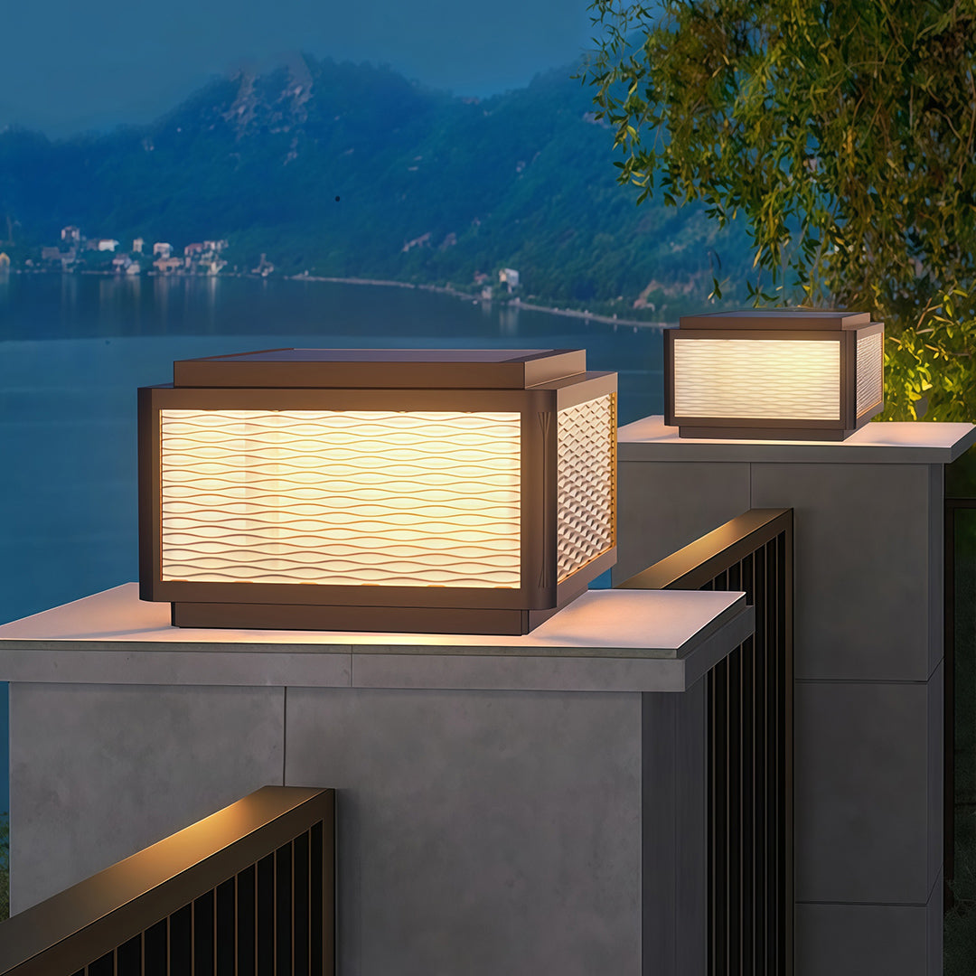 Minimalist Outdoor Pillar Top Light – Waterproof LED Post Cap Lantern