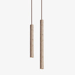 Elian Pendant Light in Yellow Travertine | Modern Minimalist Hanging Lamp