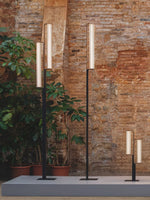 Lumo Arc Outdoor Post Light – Modern LED Garden Lamp in Matte Black