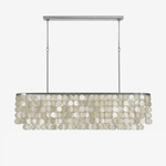 Liora Shell Linear Chandelier – Natural Shell Pendant Light for Dining & Living Rooms