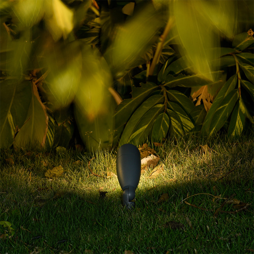 Minimalist IP65 LED Outdoor Spotlight in Sand Gray