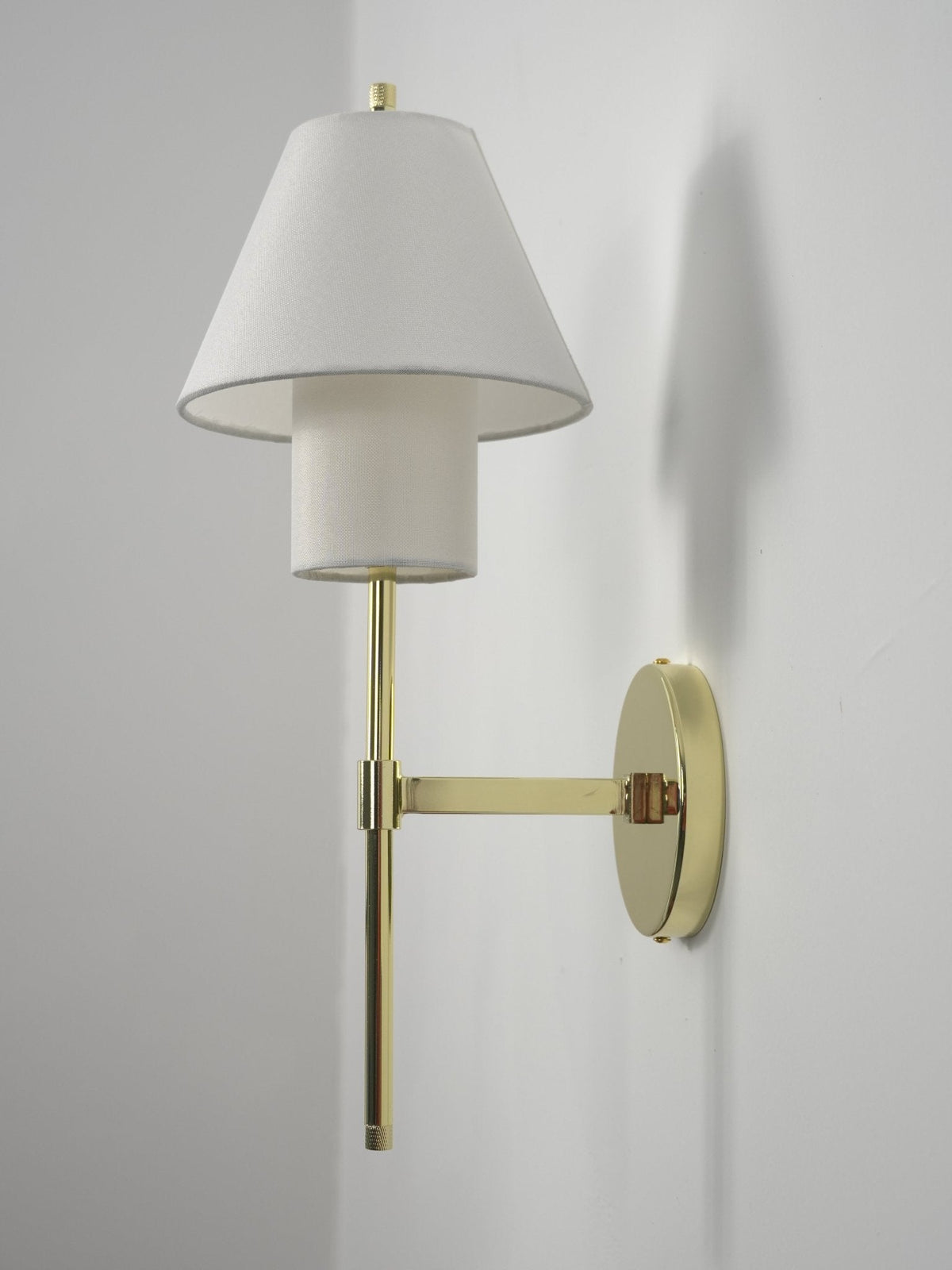 Aveline Fabric Wall Sconce in Gold – Modern Bedroom & Hallway Lighting