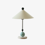 Geo Orb Table Lamp – Sculptural Geometric Design with Cream Shade
