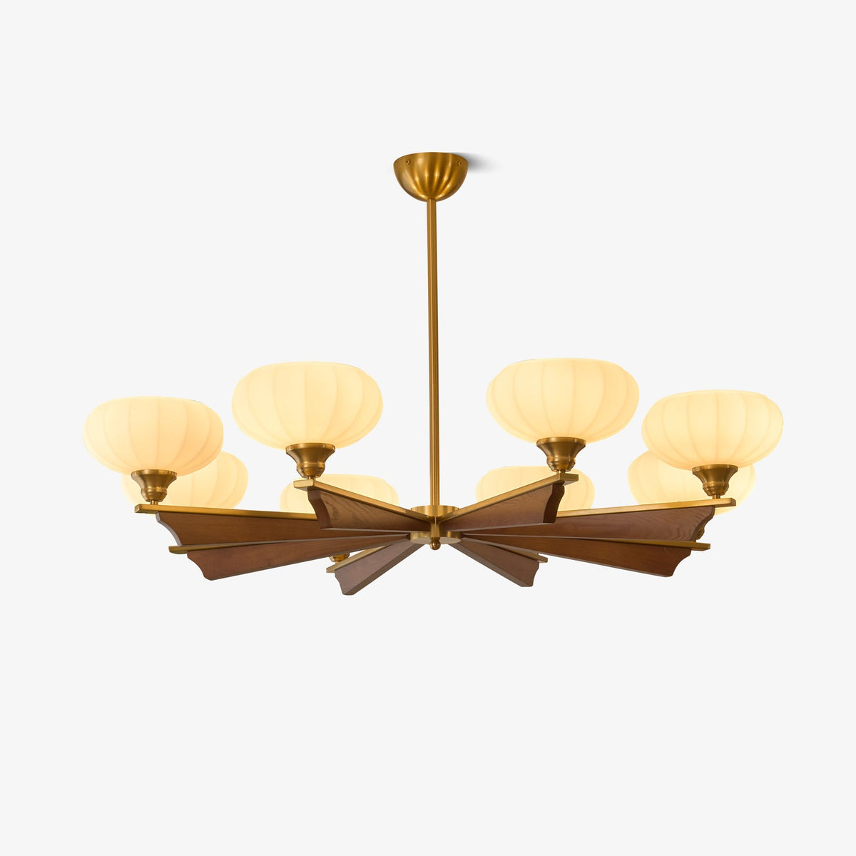 Elara Bloom Chandelier – Modern Brass & Glass Pendant Light