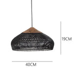 Vintage Rattan Woven Chandelier
