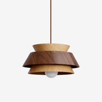 Torven Wood Pendant Light – Sculptural Layered Wooden Shade for Dining & Living Spaces