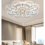 Lumen Ring Flush Mount LED Ceiling Light in White Metal
