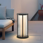 Cylinder Lantern Outdoor Pendant & Lawn Light with Solar or Hardwired Power