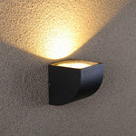 Geometric Outdoor Wall Sconce with Directional LED Light