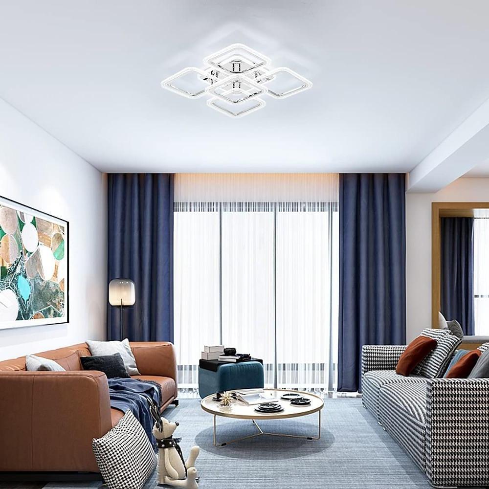 Lumina Square LED Flush Mount Ceiling Light – Modern Minimalist Ambient Illumination