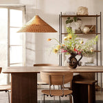 Boho Woven Scalloped Pendant Light