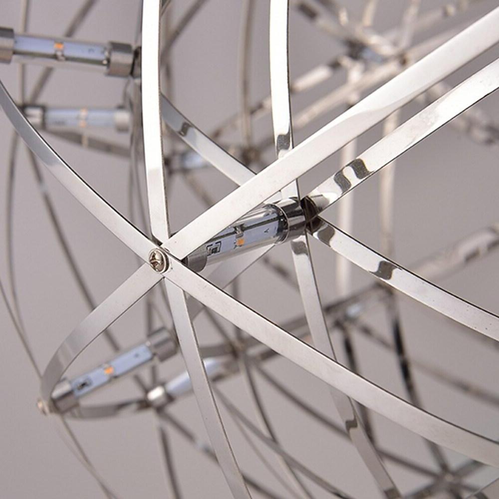 12 Inch Stanless Steel Led Endless Woven Sphere Pendant Modern Lights