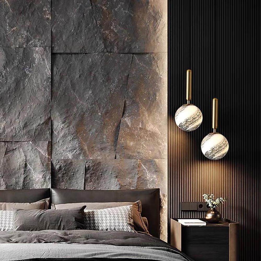 Celestial Globe Pendant Light in Distressed Metal and Acrylic