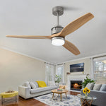 Aria 3-Blade Wood Ceiling Fan with Integrated LED Light