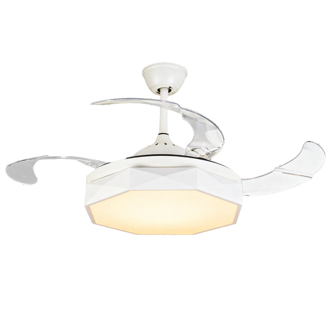Aura 42" LED Ceiling Fan with Light, Nordic Minimalist Design
