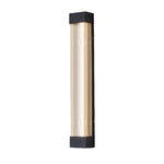 Linear Outdoor Wall Sconce – Waterproof LED Strip Light in Brushed Black