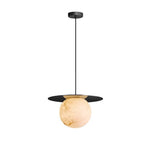 Marble Ball Pendant Light with Brass Accent – Nordic Modern Hanging Lamp