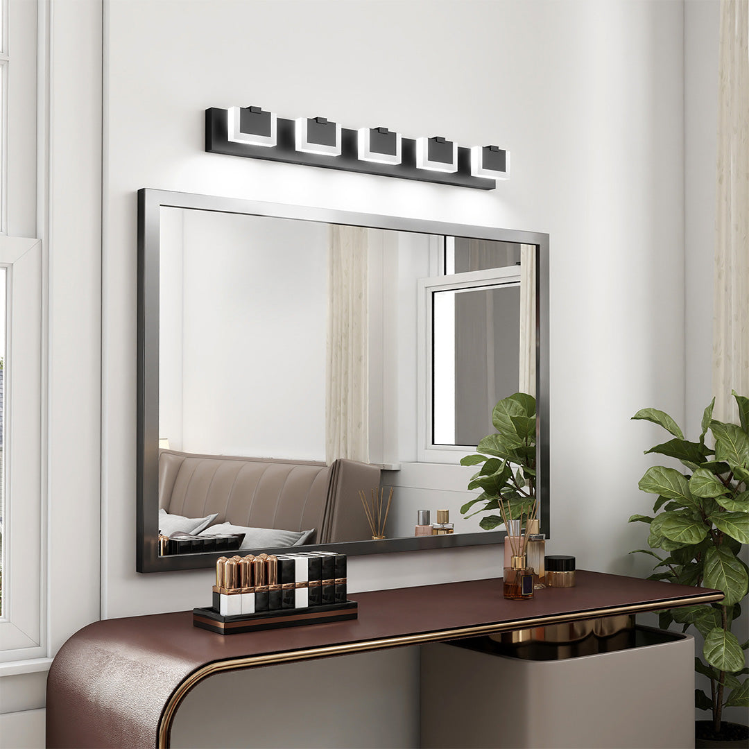 Nordic Chrome LED Vanity Light for Bathroom Mirror – Modern Wall Mount