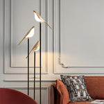Aurelia Trio Floor Lamp — Sculptural Bird-Inspired LED Accent Light in Gold