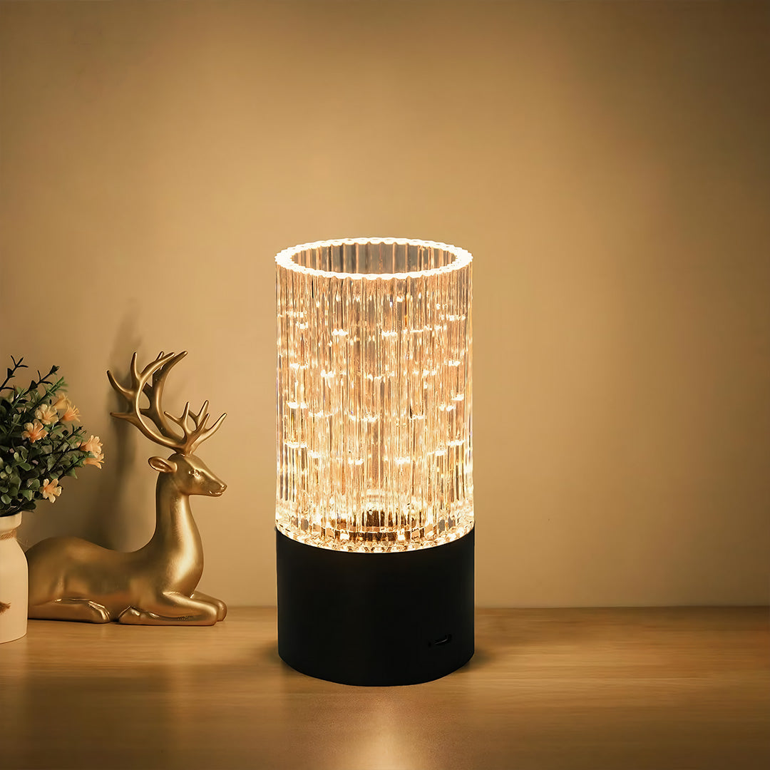 Art Deco Vase Table Lamp with Dimmable LED – Modern Sculptural Lighting