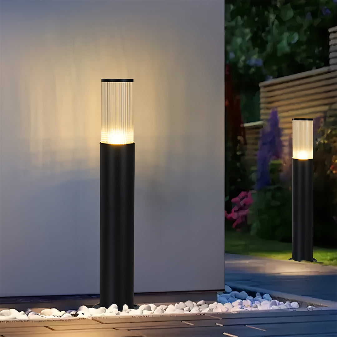 Modern Outdoor Bollard Path Light with Warm LED Illumination