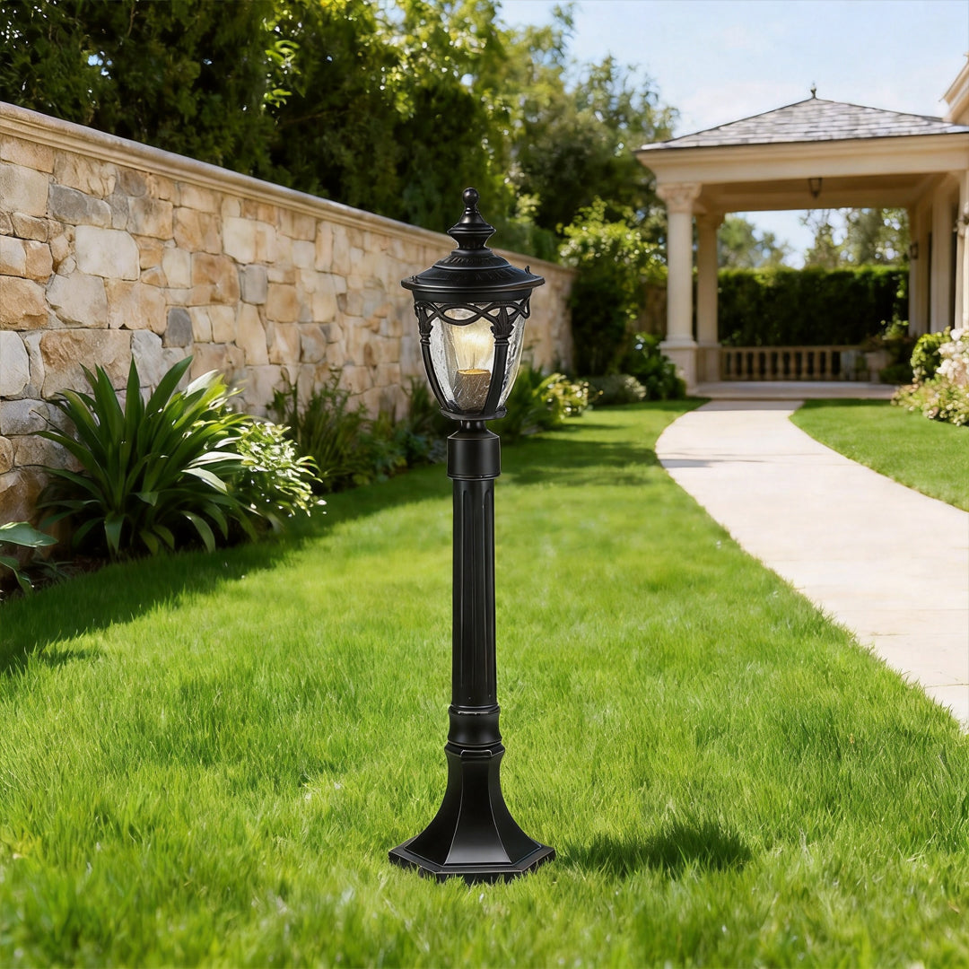 Aluminum Garden Path Bollard Light with Warm LED Glow
