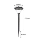 Lumen Glow Solar Path Light – Black Aluminum with Water Ripple Shade