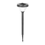 Lumen Glow Solar Path Light – Black Aluminum with Water Ripple Shade