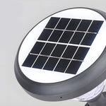 Lumen Glow Solar Path Light – Black Aluminum with Water Ripple Shade