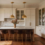 Nordic Brass Pendant Light with Adjustable Cord for Modern Interiors