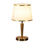 Nordic Brass Table Lamp with Fabric Shade for Modern Interiors