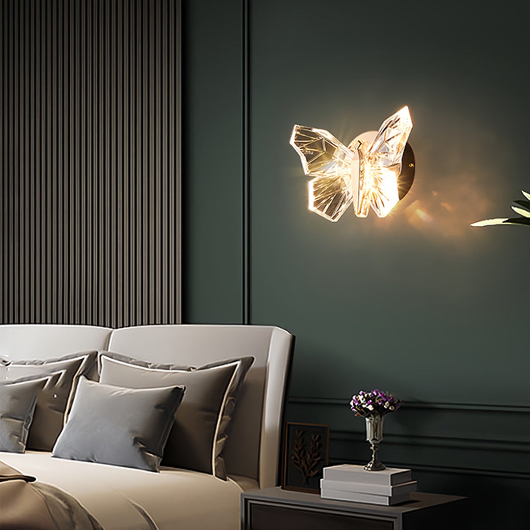Butterfly Wall Sconce – Modern Gold LED Art Deco Lighting