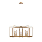 Industrial Candle Chandelier with Adjustable Height, 6 or 8 Lights