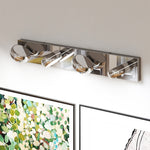 Chrome LED Vanity Light for Bathroom Mirror, Modern Minimalist Wall Mount