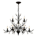 Lumière Cascade Crystal Candle Chandelier with LED Candelabra Bulbs