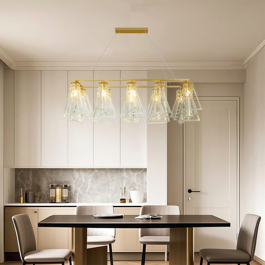 Aurelia Crystal Chandelier in Brass, Chrome, or Black