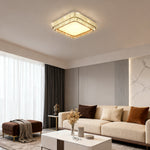 Lumina Crystal Flush Mount Ceiling Light – Full Spectrum LED, Chrome & Stainless Steel