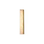 Hammered Copper Linear Wall Sconce with Marble Shade – Modern Minimalist LED Lighting